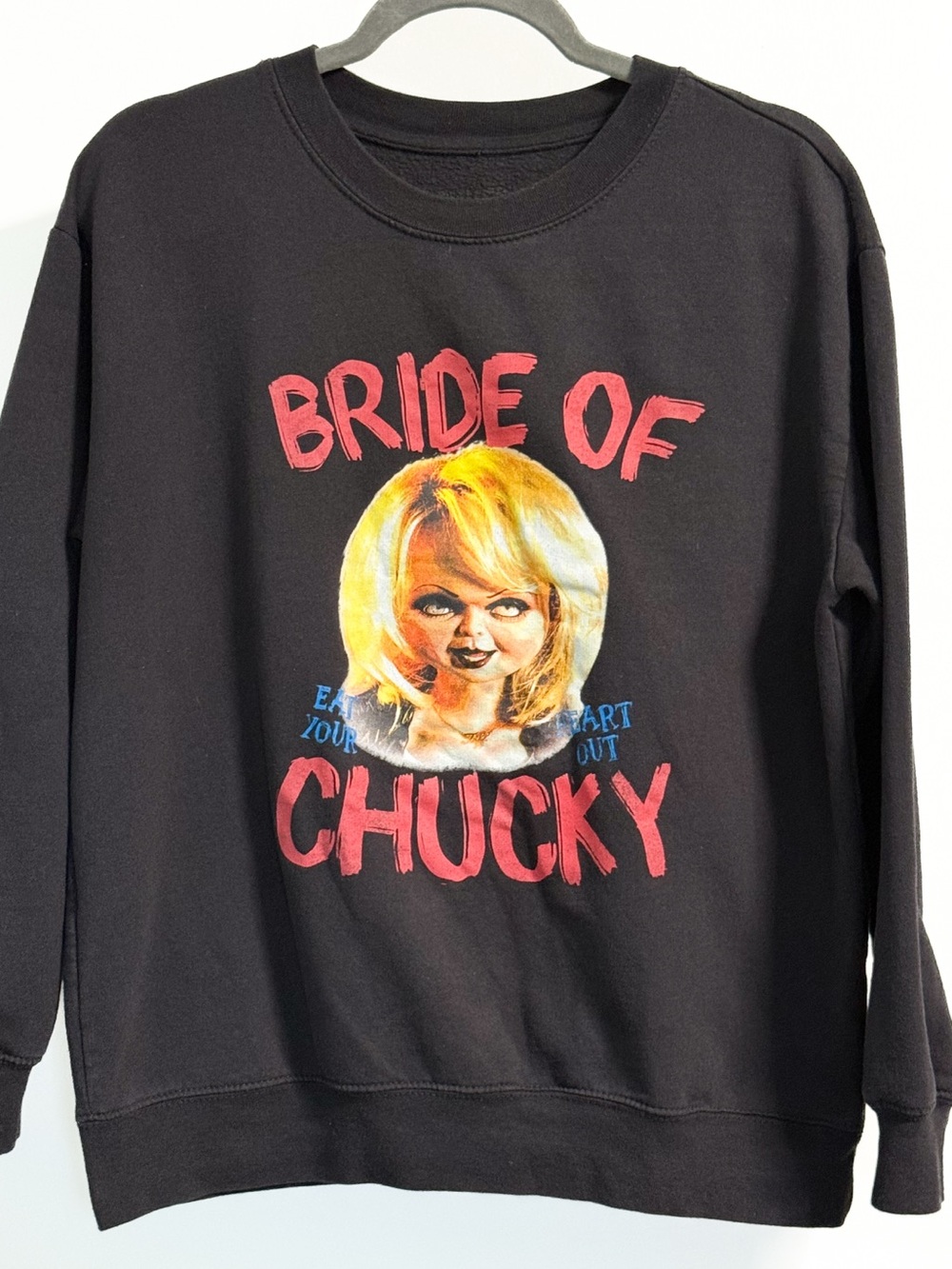 Bride of Chucky Graphic Crewneck Sweatshirt Black Women’s XL